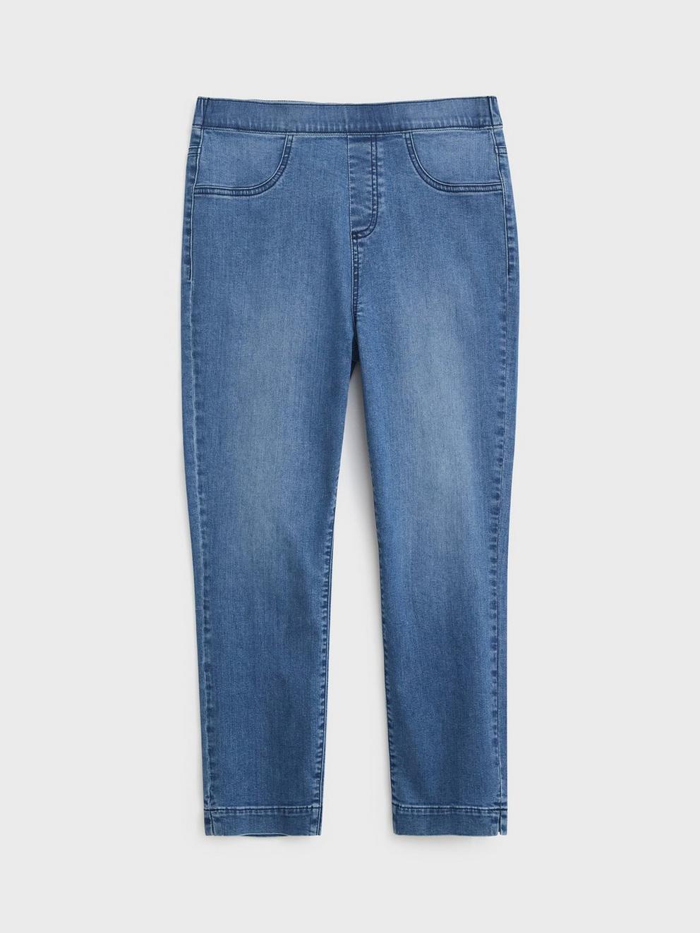 Janey Crop Jegging in LGT DENIM - FLAT FRONT