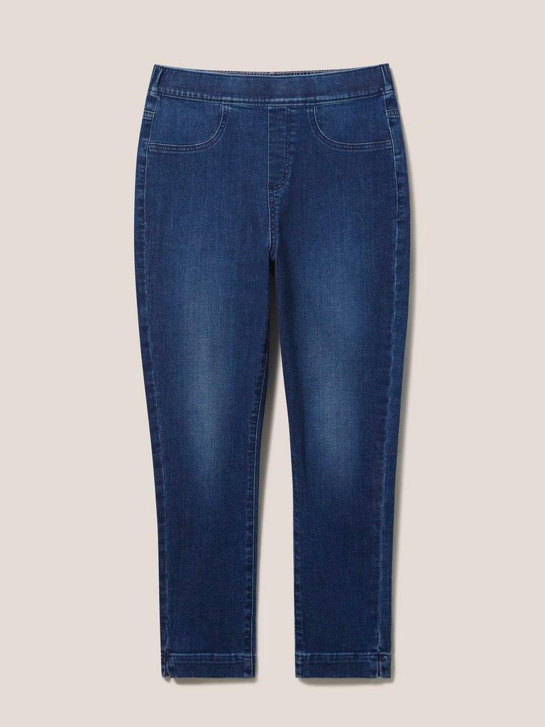 Janey Crop Jegging in MID DENIM - FLAT FRONT