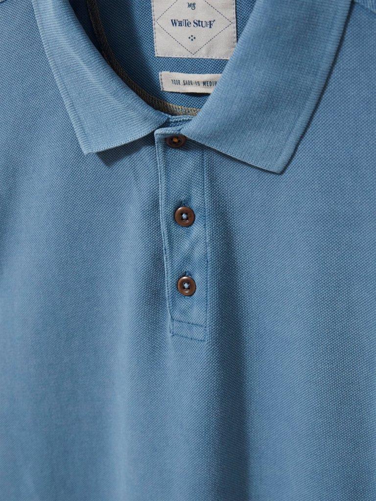 Utility Polo in CHAMB BLUE - FLAT DETAIL