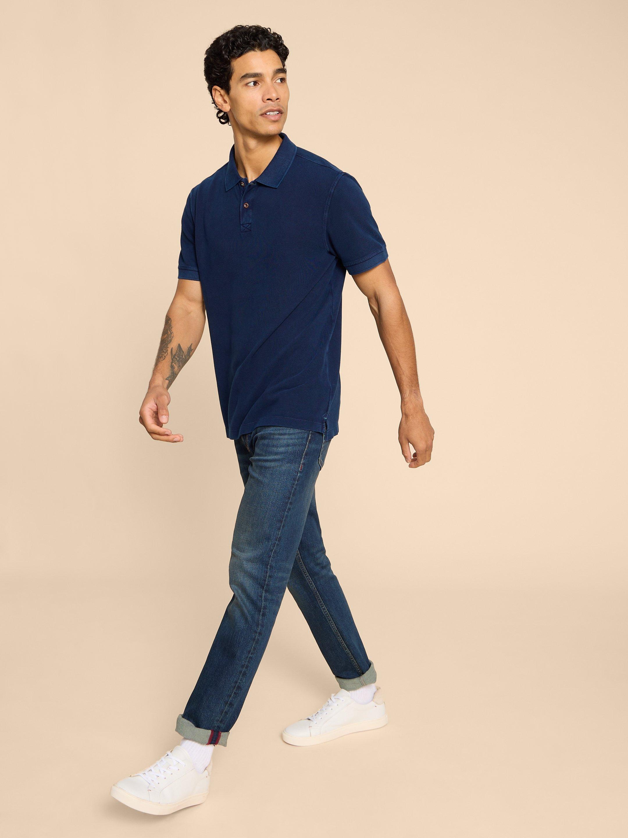 Utility Polo in DEEP BLUE - LIFESTYLE
