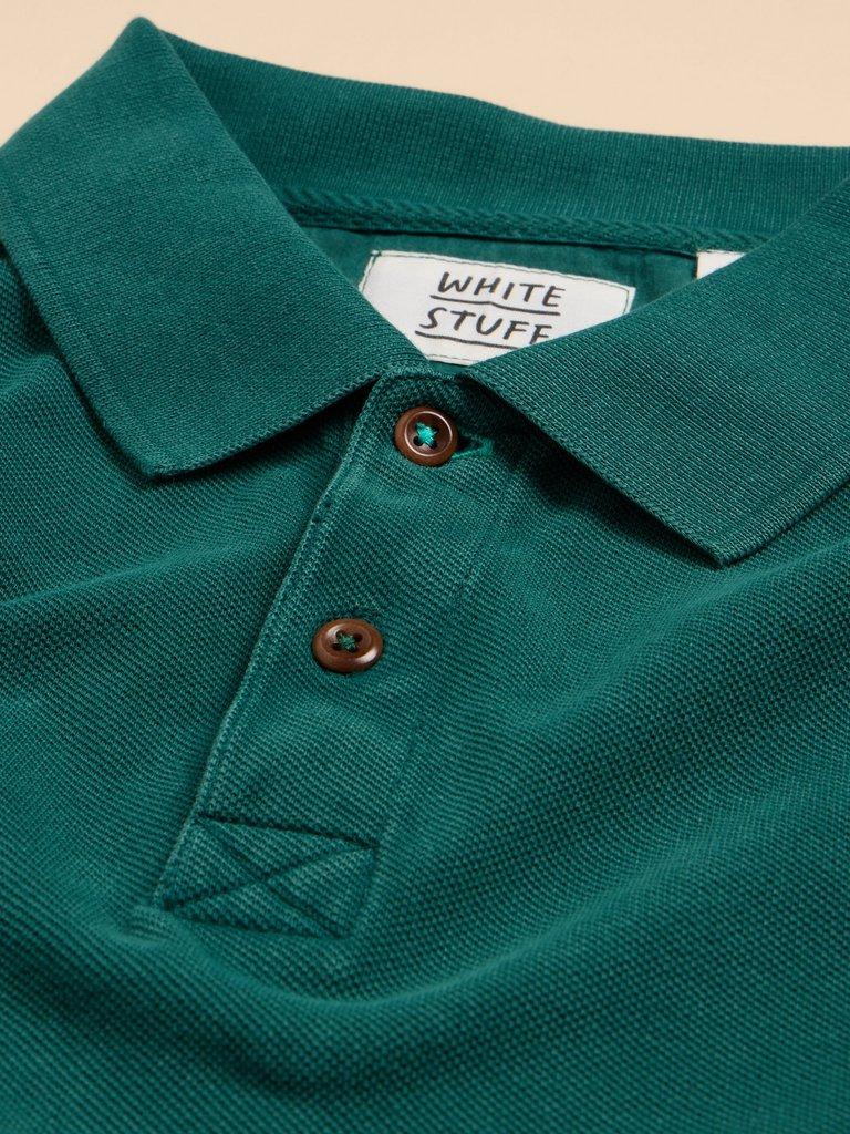 Utility Polo in DK TEAL - FLAT DETAIL