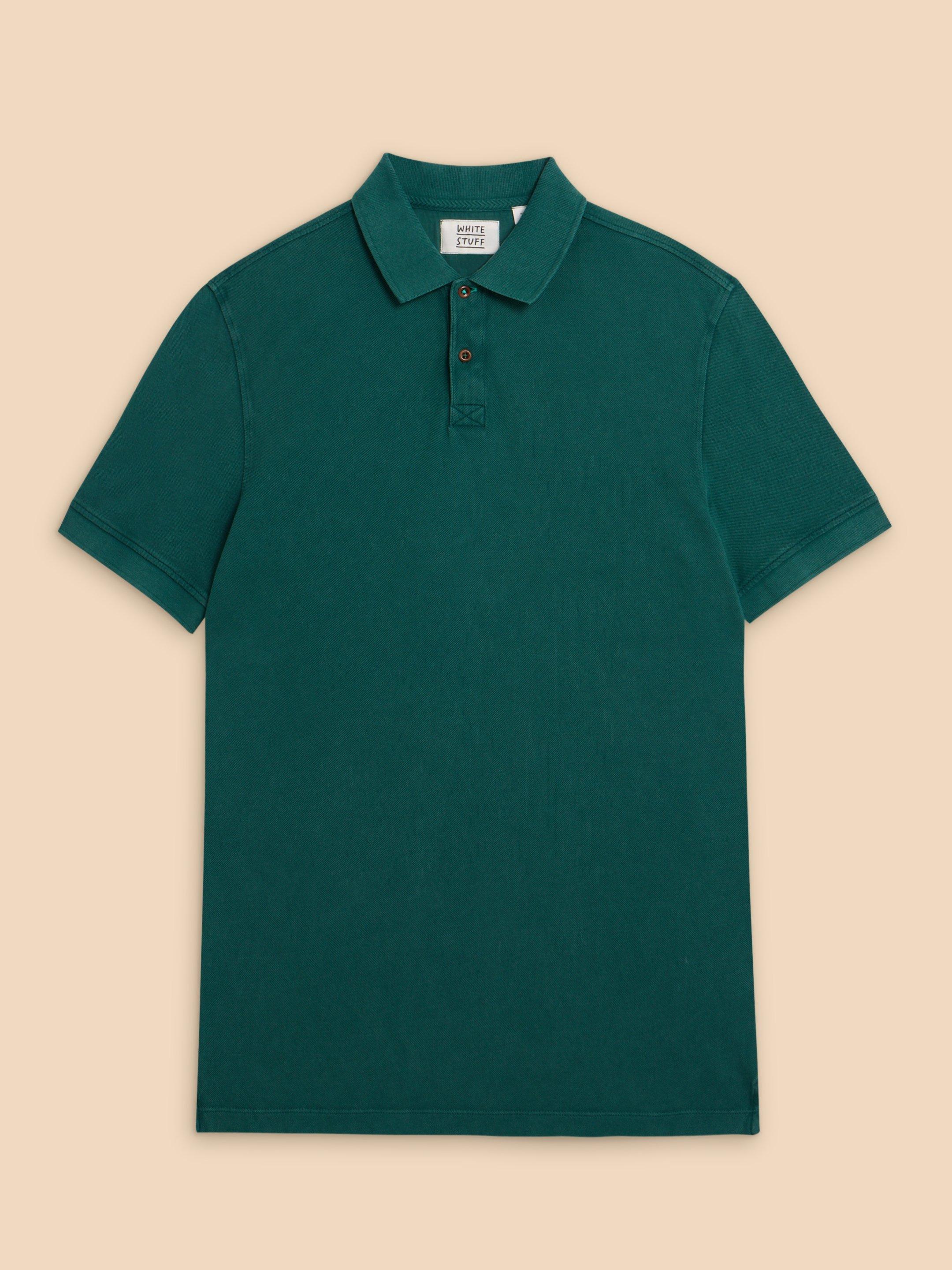 Utility Polo in DK TEAL - FLAT FRONT