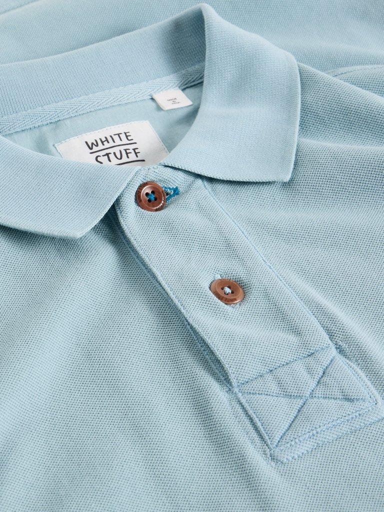 Utility Polo in DUS BLUE - FLAT DETAIL