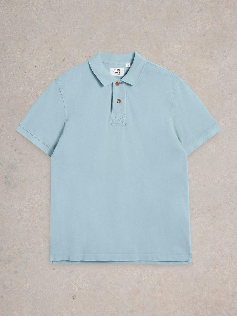 Utility Polo in DUS BLUE - FLAT FRONT