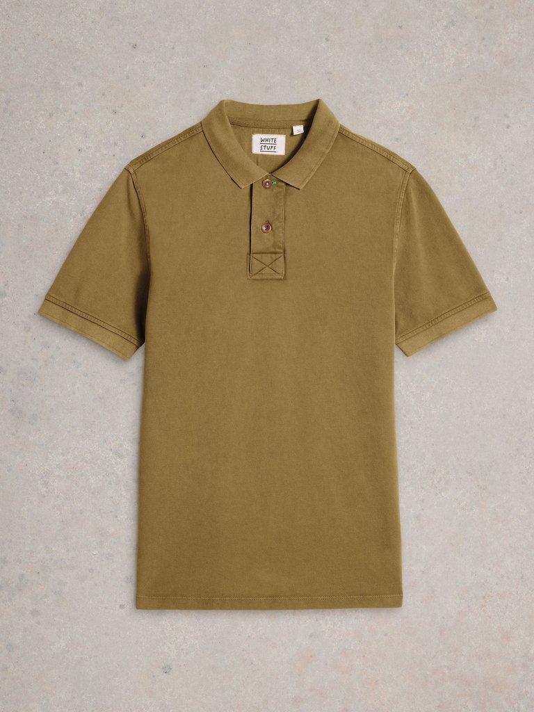 Utility Polo in KHAKI GREEN | White Stuff