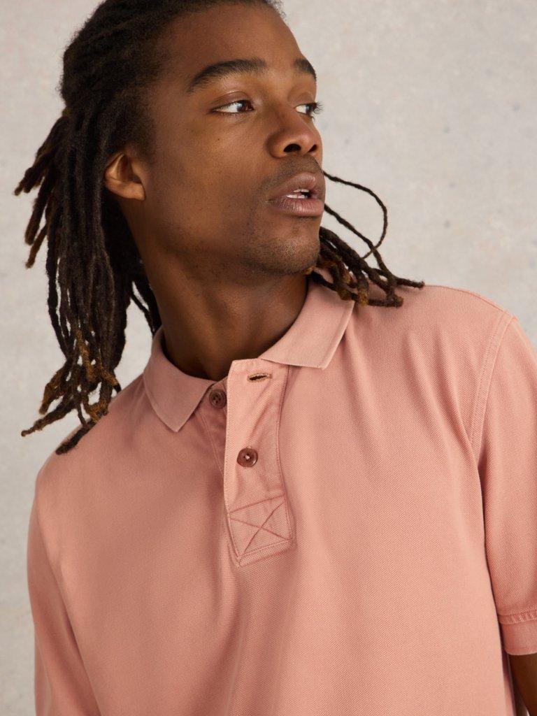 Utility Polo in LGT PINK - MODEL DETAIL