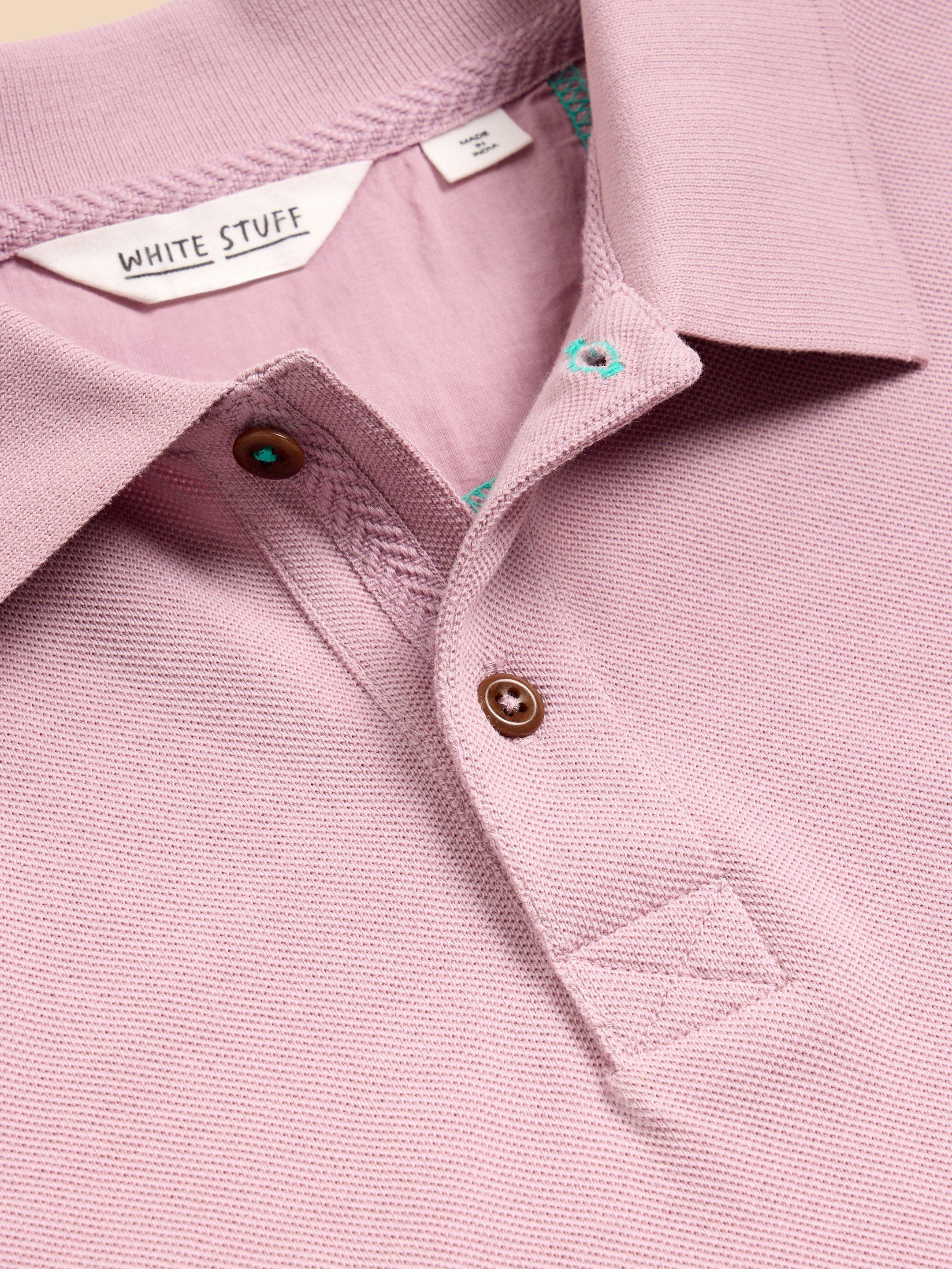 Utility Polo in LGT PURPLE - FLAT DETAIL