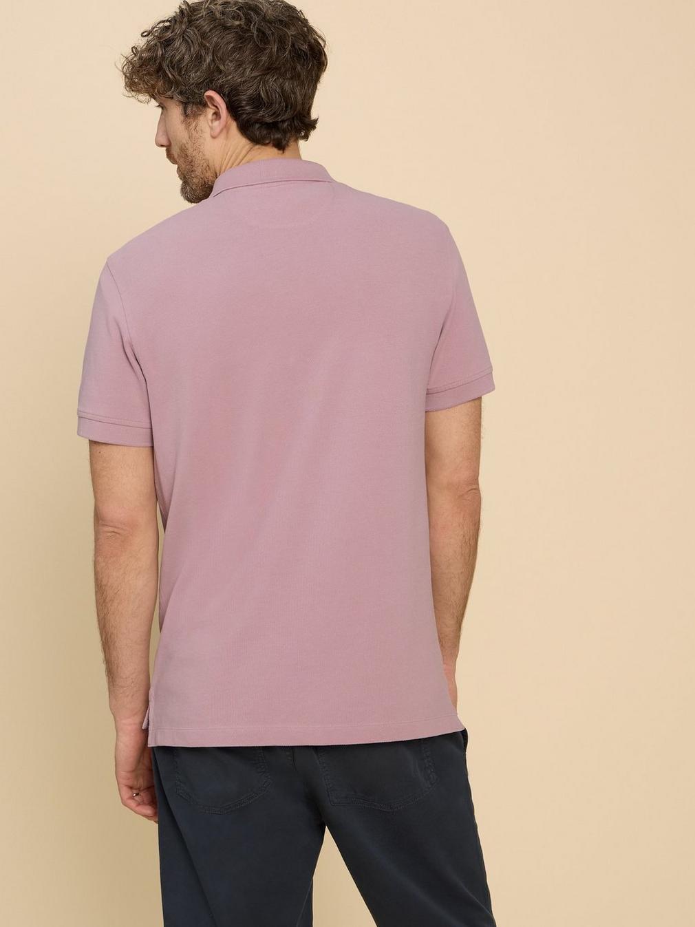 Utility Polo in LGT PURPLE - MODEL BACK