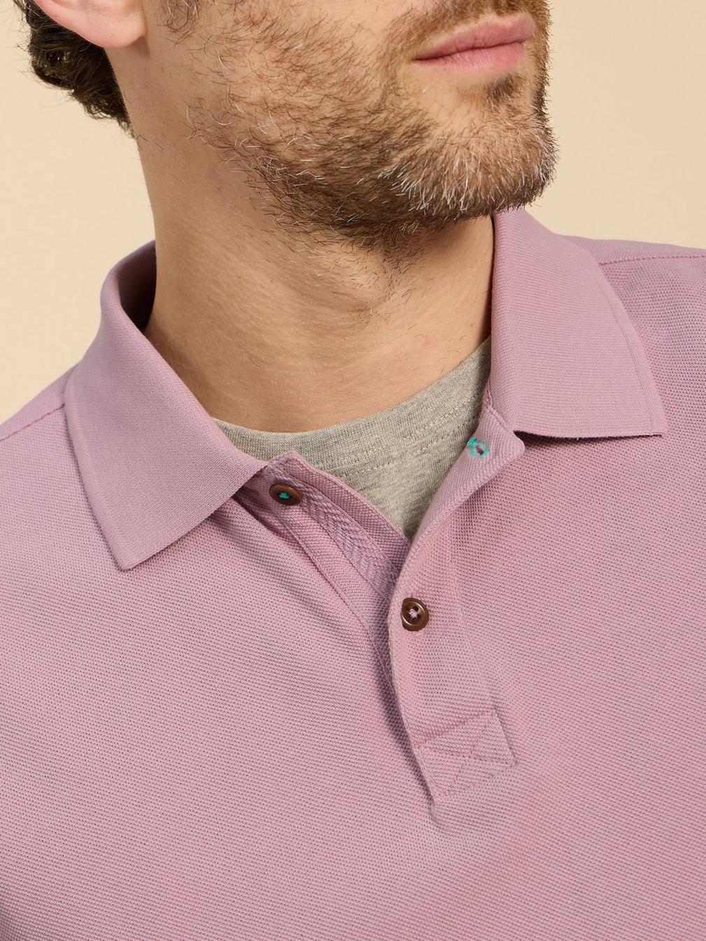 Utility Polo in LGT PURPLE - MODEL DETAIL