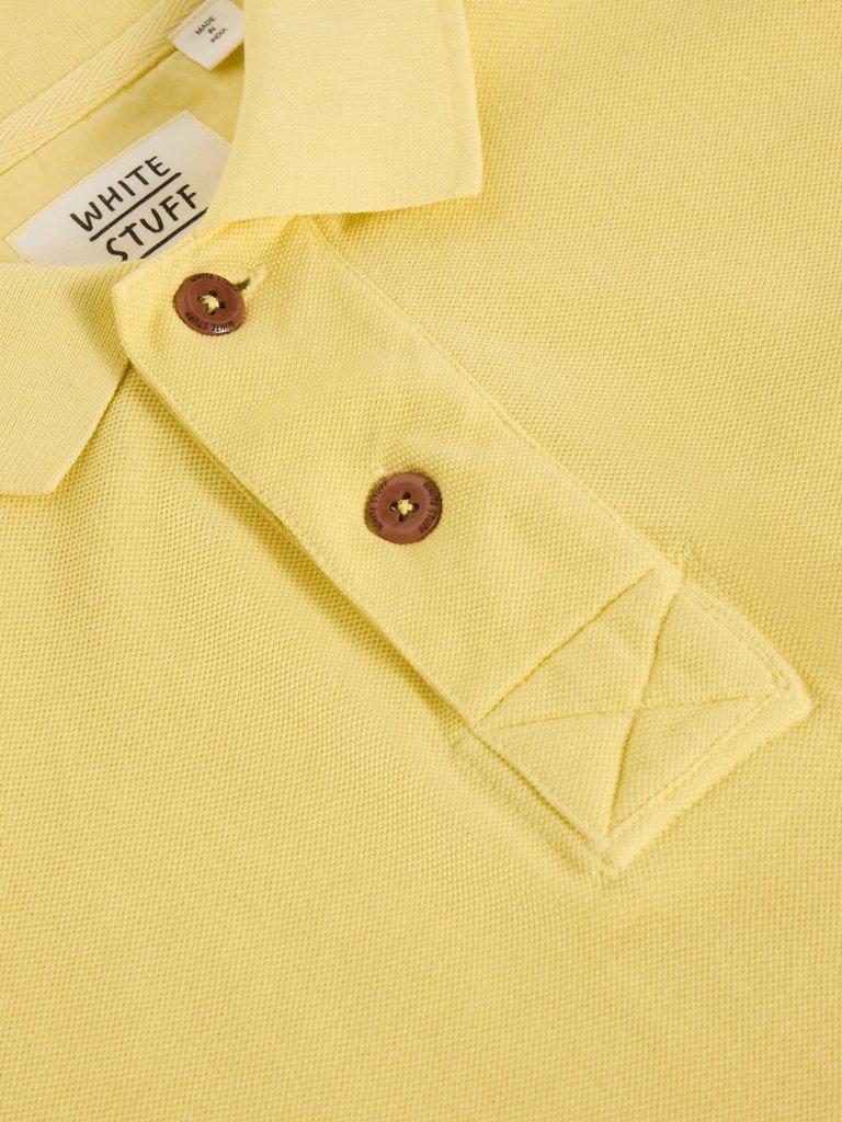 Utility Polo in LGT YELLOW - FLAT DETAIL