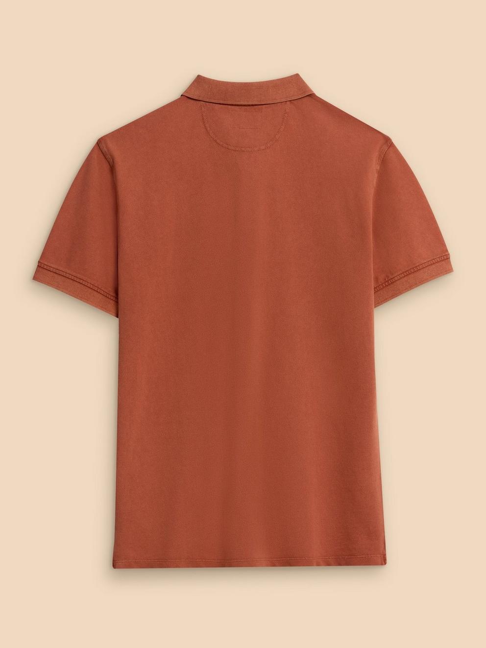 Utility Polo in MID ORANGE - FLAT BACK