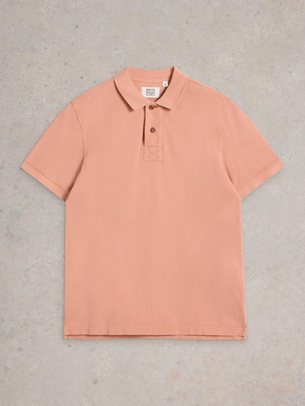Utility Polo in MID PINK - FLAT FRONT