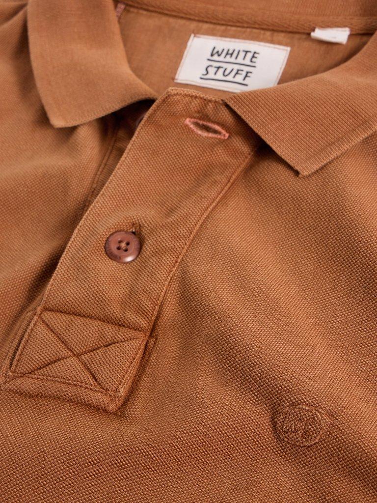 Utility Polo in MID TAN - FLAT DETAIL