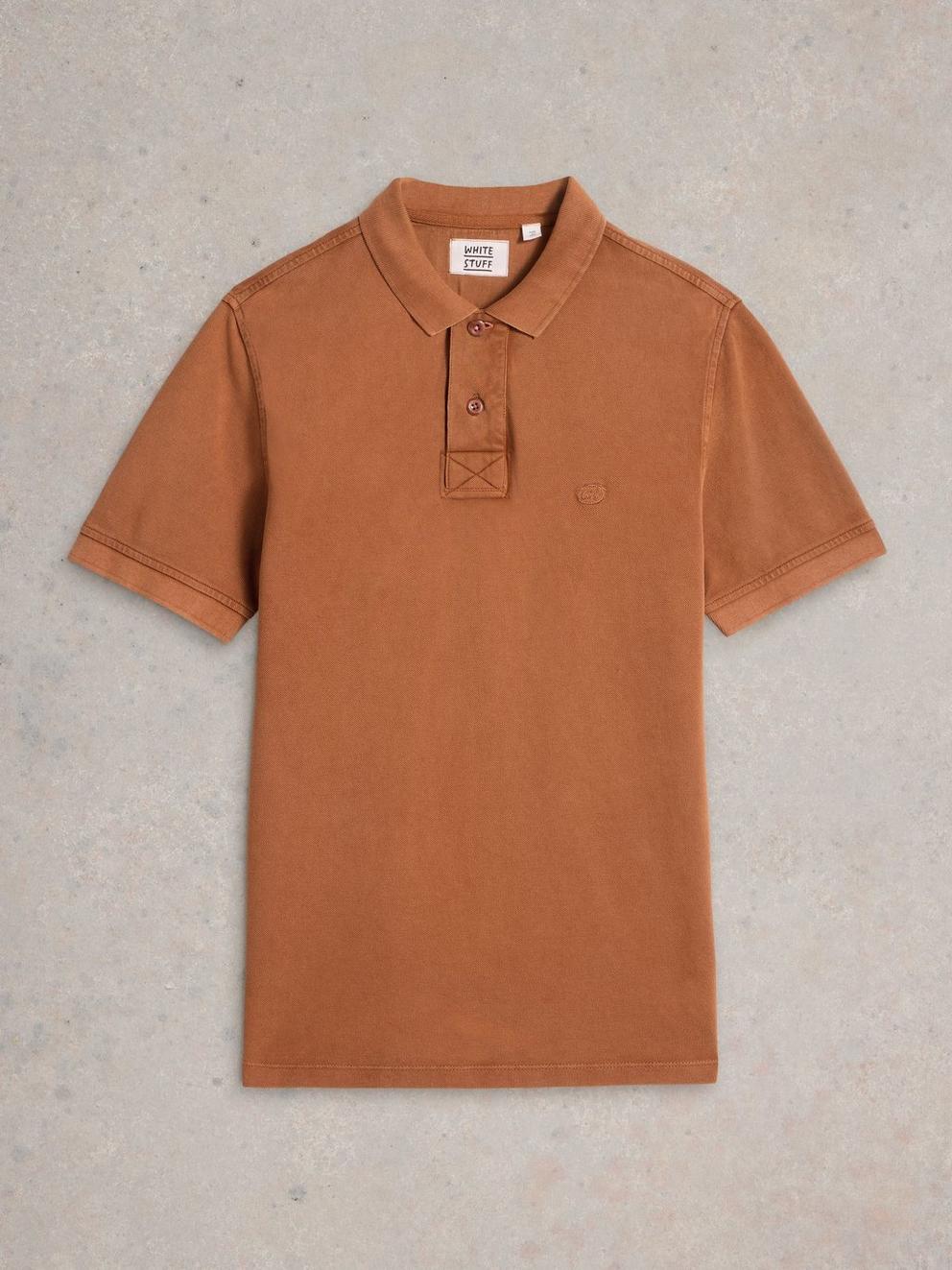 Utility Polo in MID TAN - FLAT FRONT