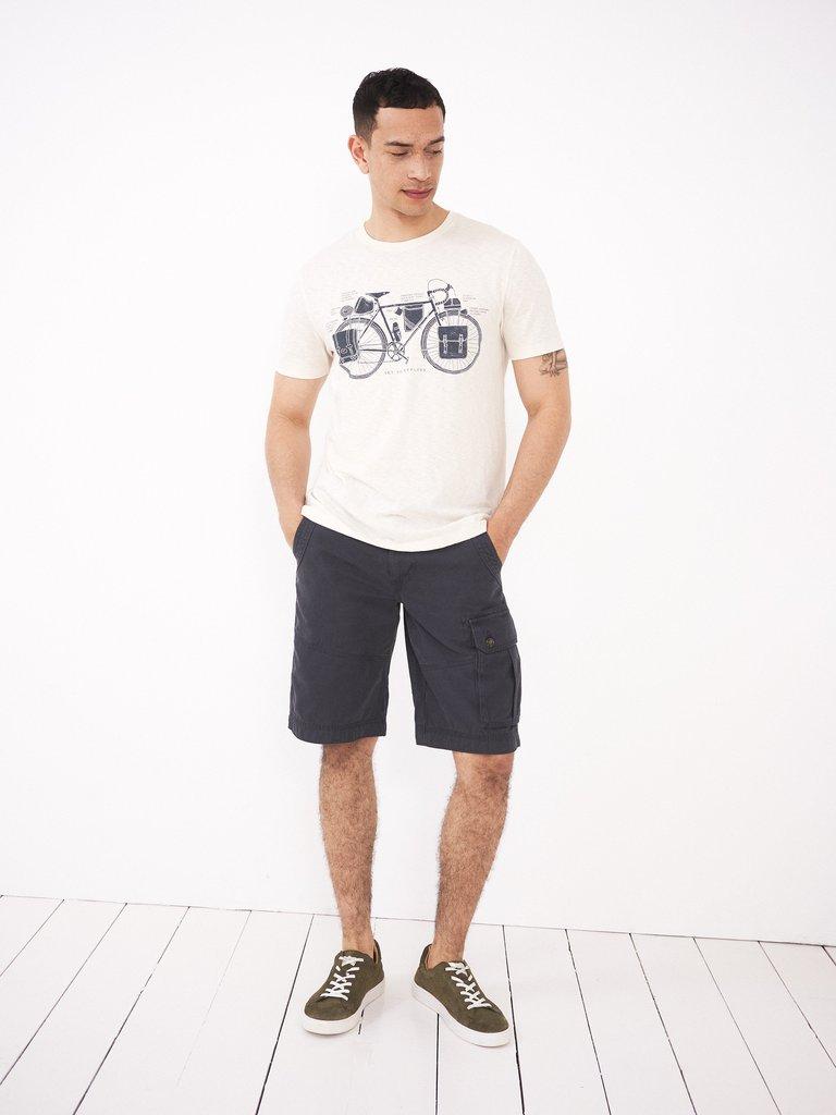 Kegworth Cargo Short in DARK NAVY - MODEL FRONT