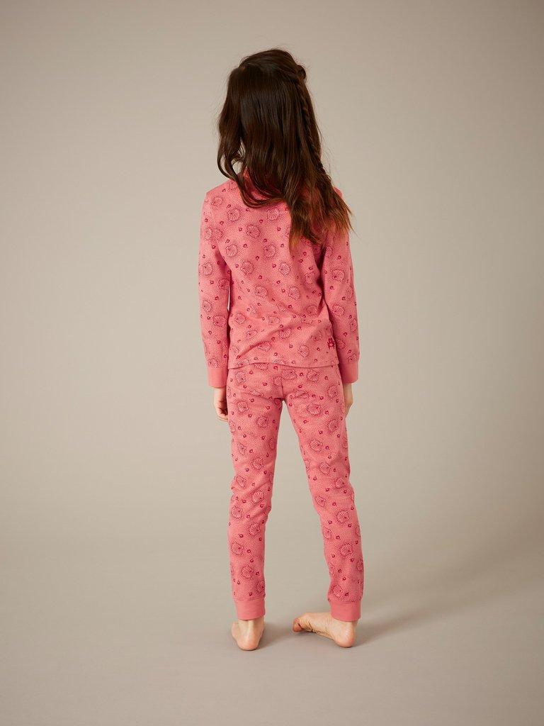 Shells PJ Set in CORAL MLT - MODEL BACK