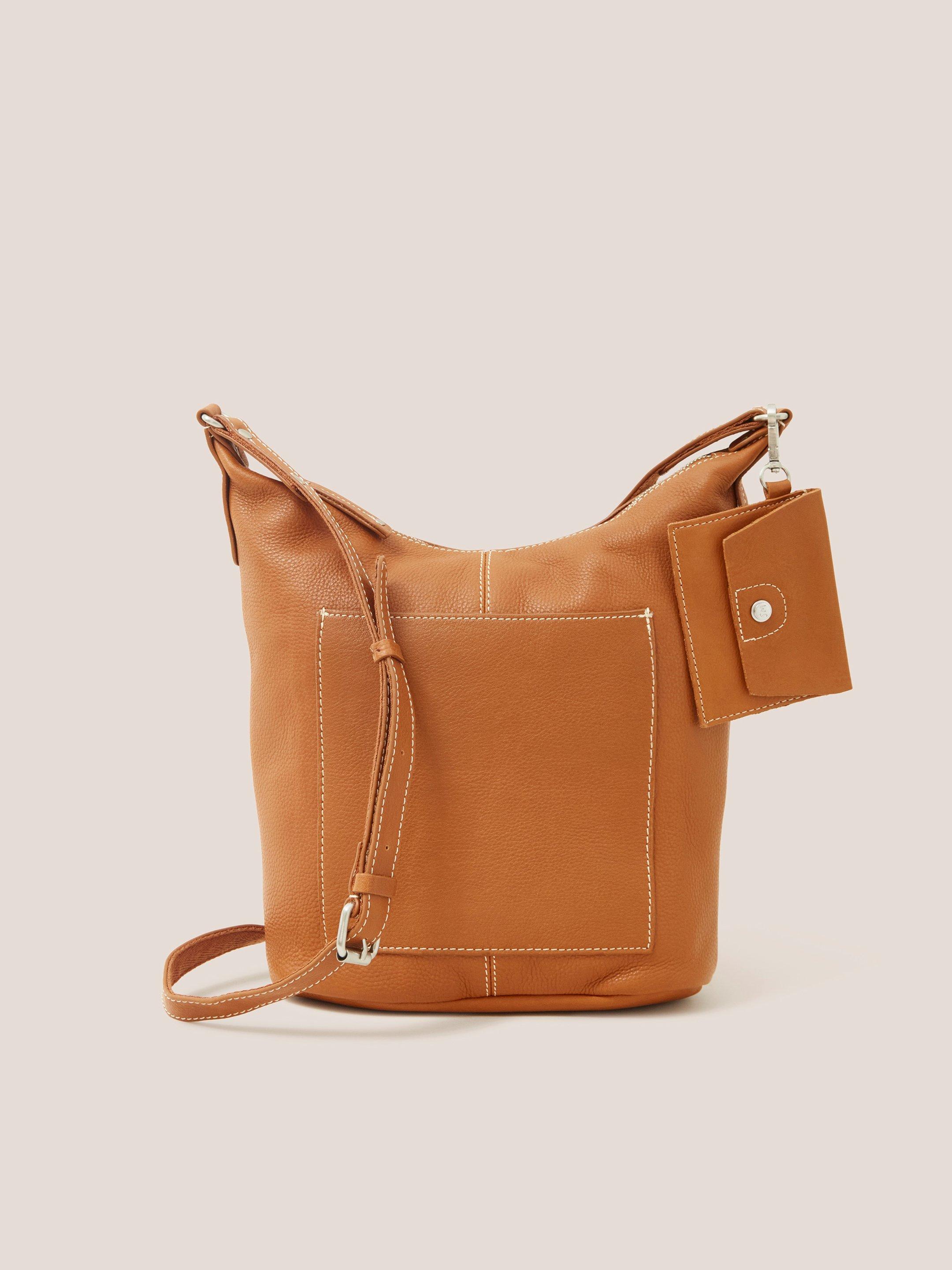 Tan leather crossbody purse hot sale