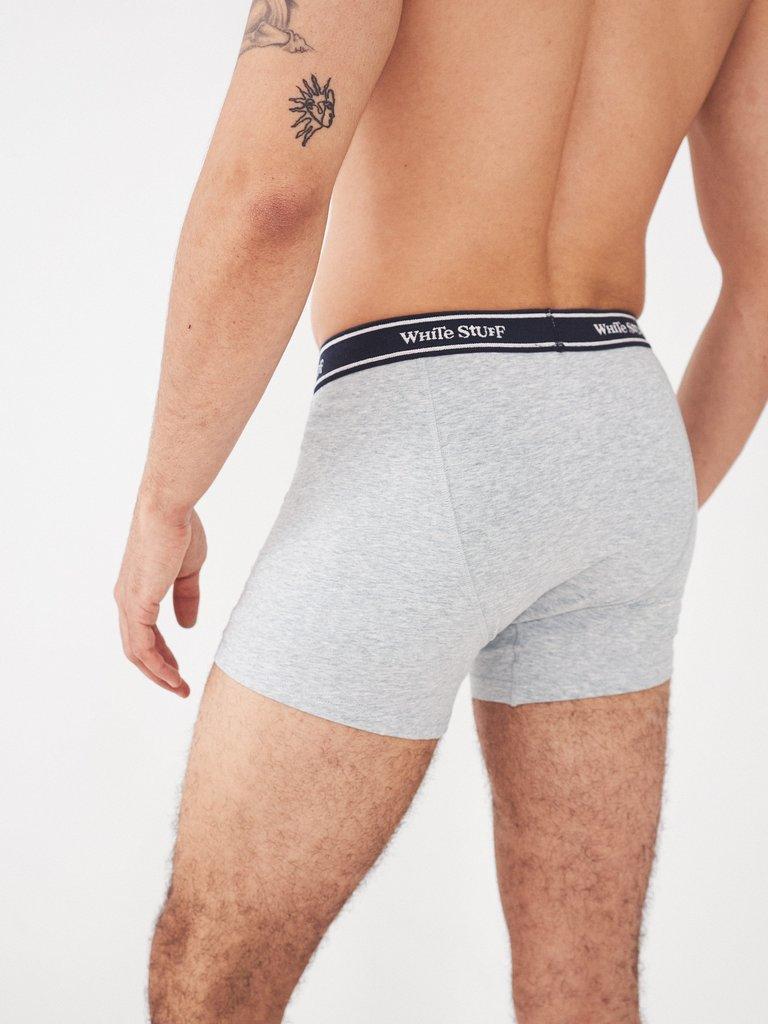 2 Pack Boxers Plain and Print in GREEN MLT - MODEL DETAIL