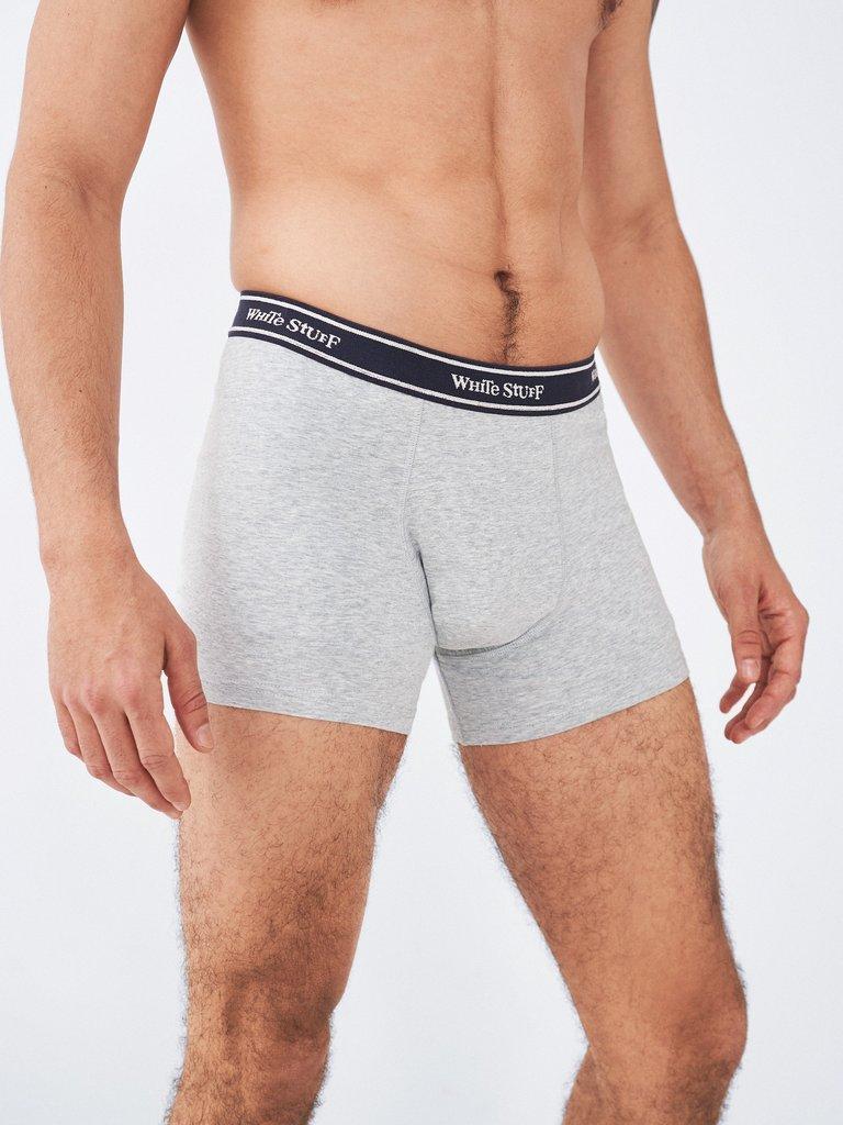 2 Pack Boxers Plain and Print in GREEN MLT - MODEL FRONT