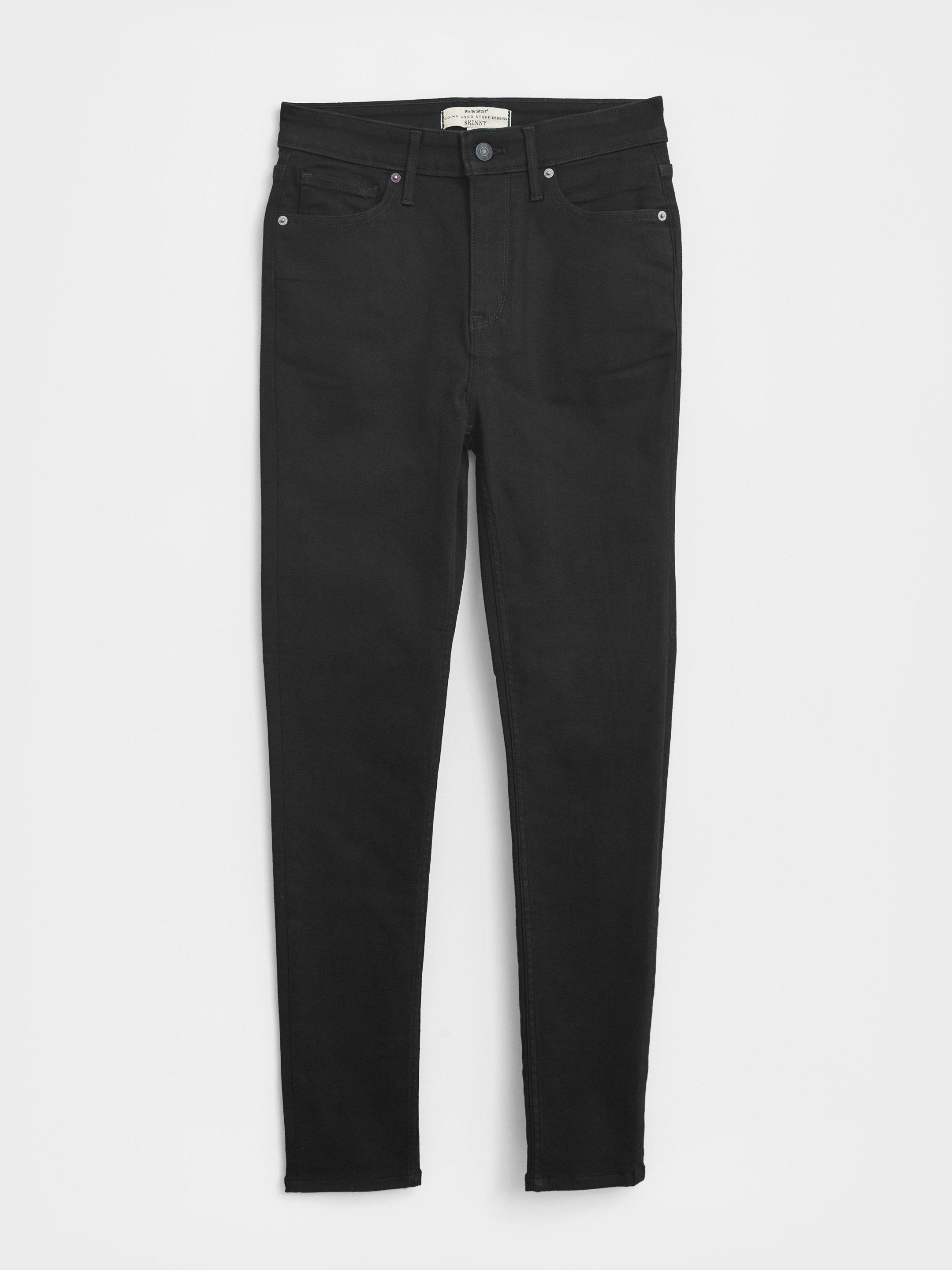 Amelia Skinny Leg Jeans in BLK DENIM - FLAT FRONT