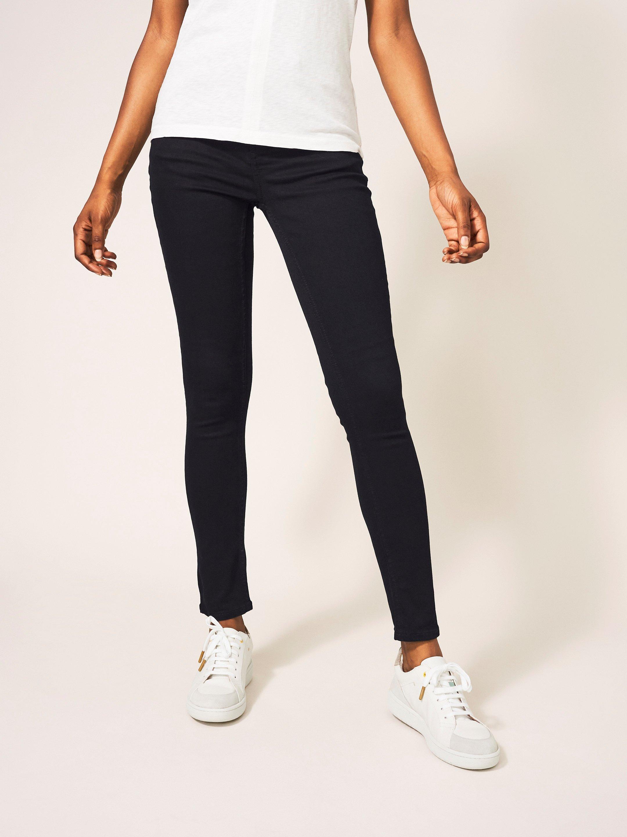 Amelia Skinny Leg Jeans in BLACK DENIM | White Stuff