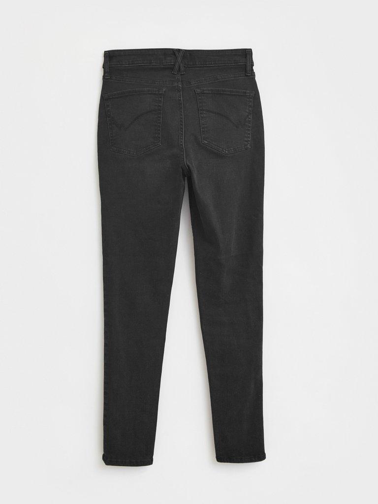 Amelia Skinny Leg Jeans in WASHED BLK - FLAT BACK