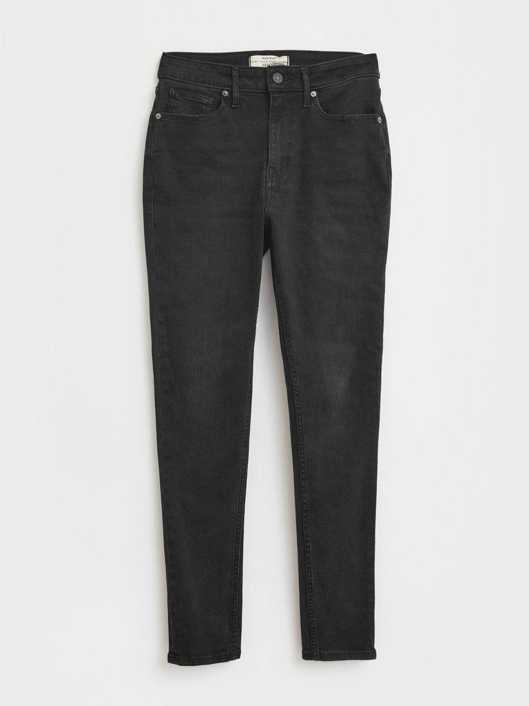 Amelia Skinny Leg Jeans in WASHED BLK - FLAT FRONT