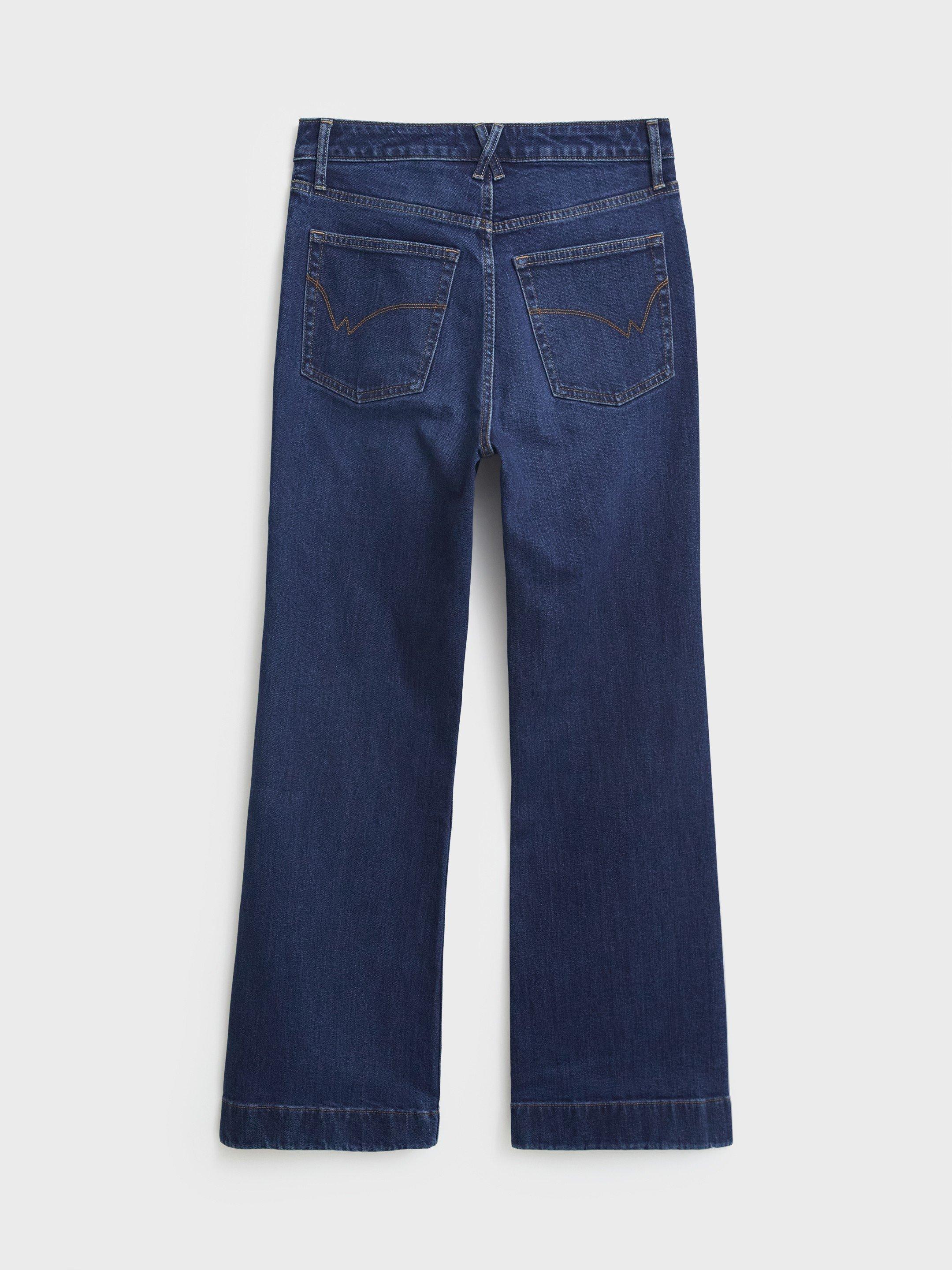 Hattie Flares in MID DENIM - FLAT BACK