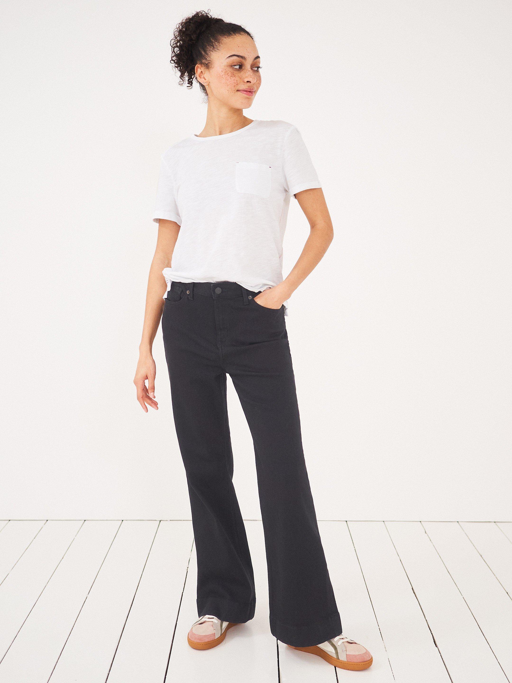 Simply Be Lottie Wide Leg Black Jeggings