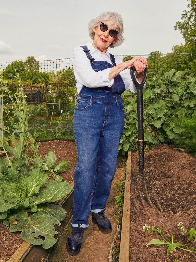 White Stuff Isabelle Dungarees in Mid Denim by Ohh By Gum