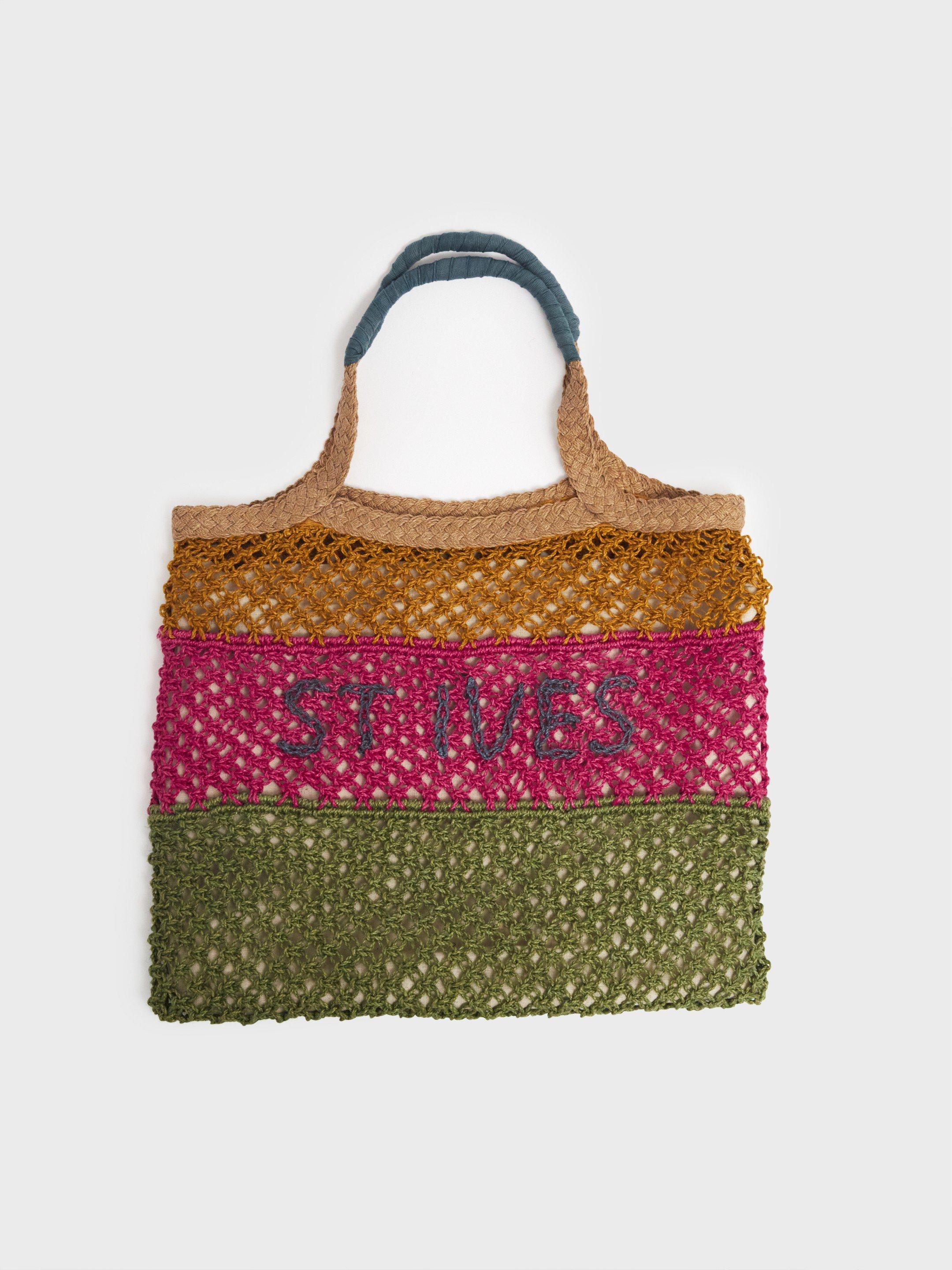 St Ives Macrame Jute Tote in NATURAL MULTI White Stuff