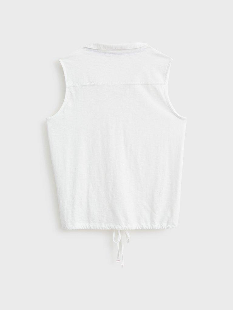 Flowing Grasses Shirt in BRIL WHITE - FLAT BACK