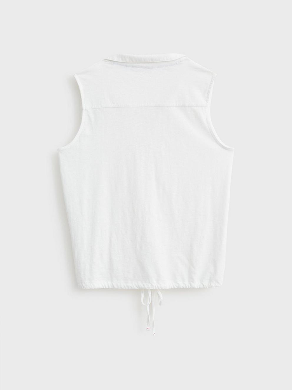 Flowing Grasses Shirt in BRIL WHITE - FLAT BACK