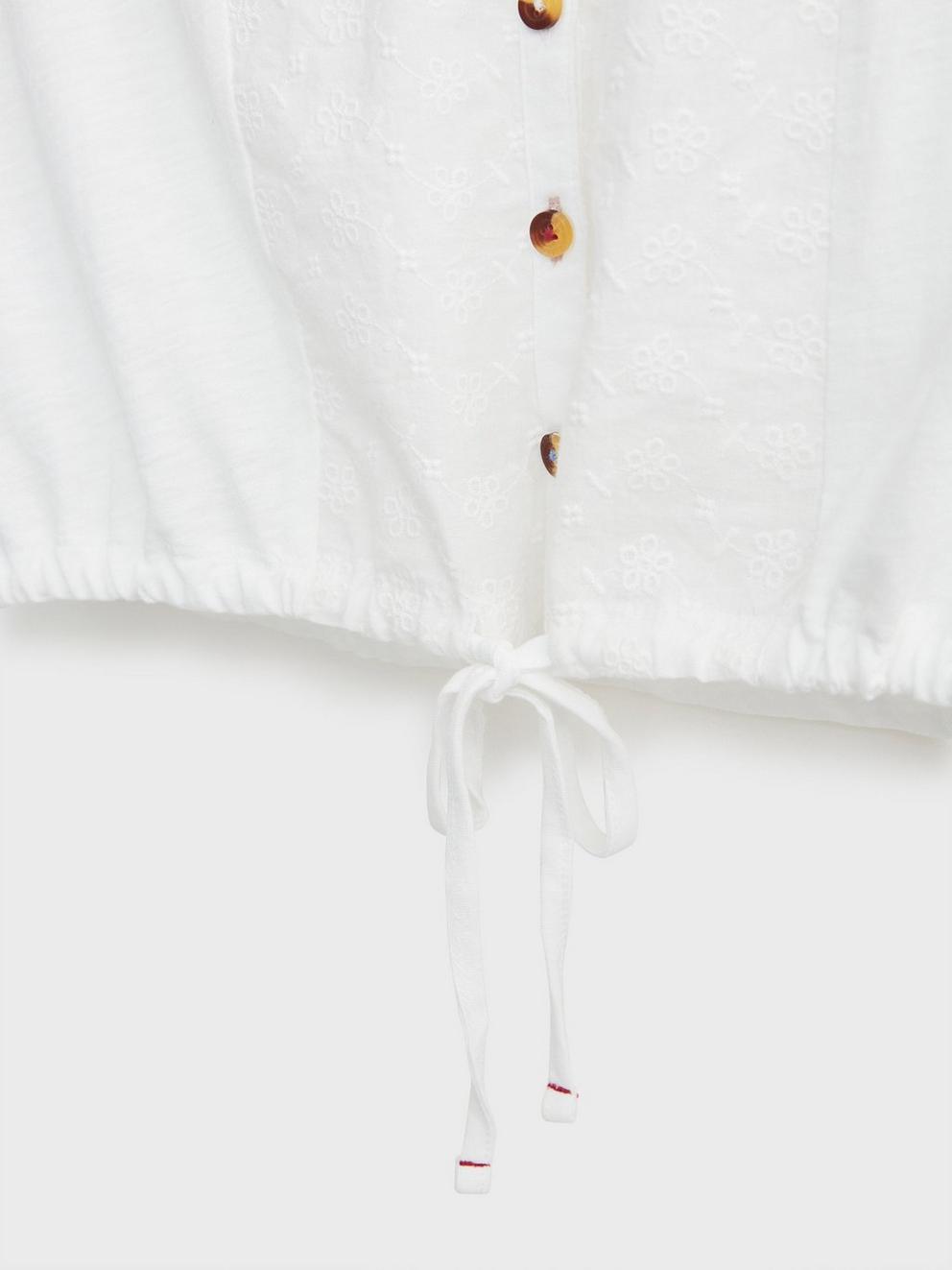 Flowing Grasses Shirt in BRIL WHITE - FLAT DETAIL