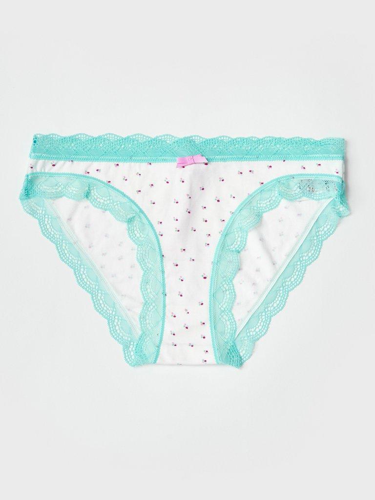 Ditsy Spot Knicker in IVORY MLT - FLAT FRONT