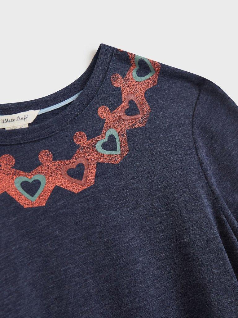 Home start a Hug Was Here Tee in NAVY MULTI - FLAT DETAIL