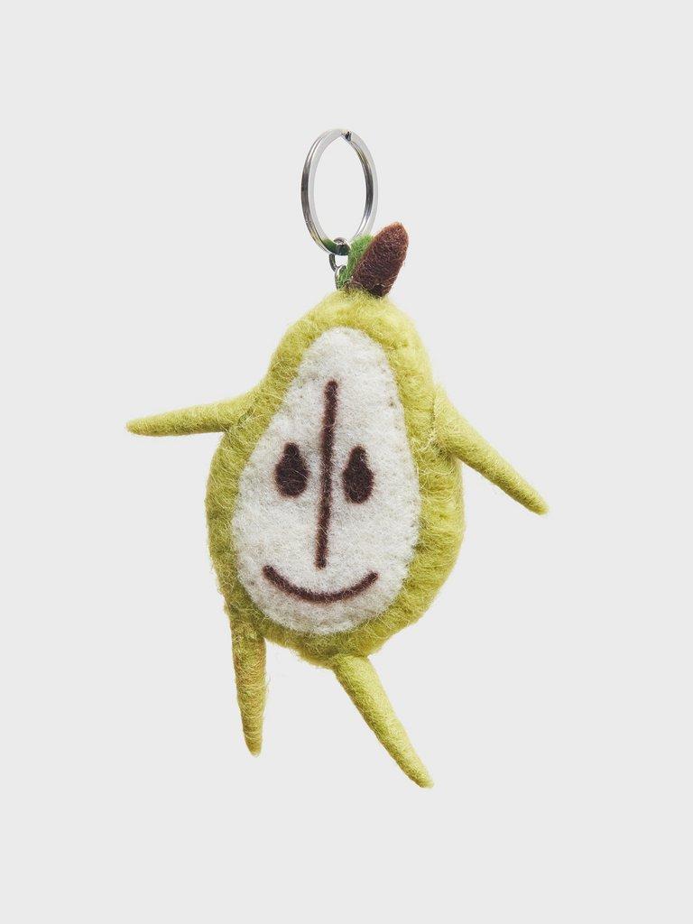 Pearfect Keyring in GREEN MLT - FLAT FRONT