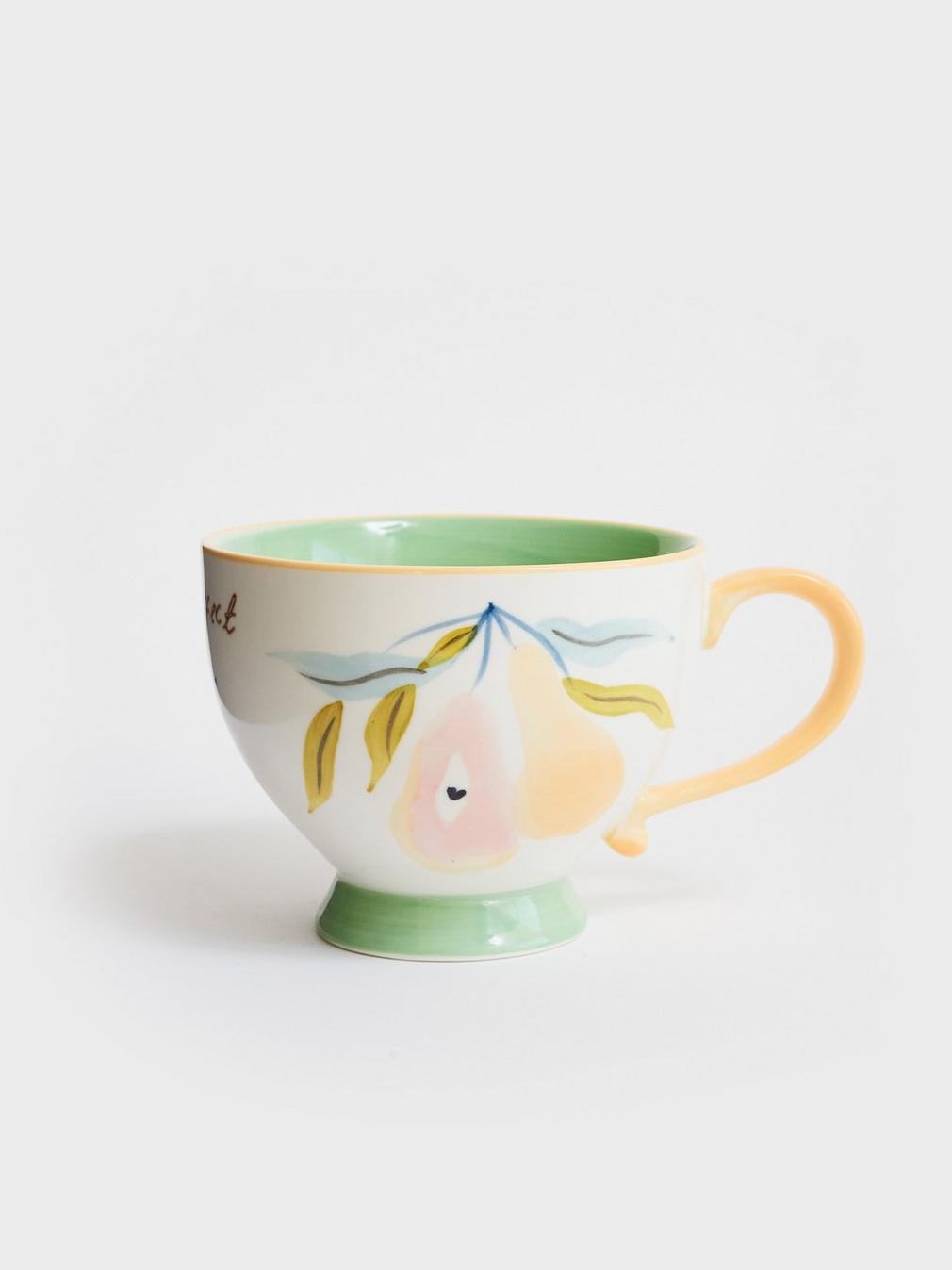 Favourite Pearfect Tea Cup in GREEN MLT - FLAT FRONT