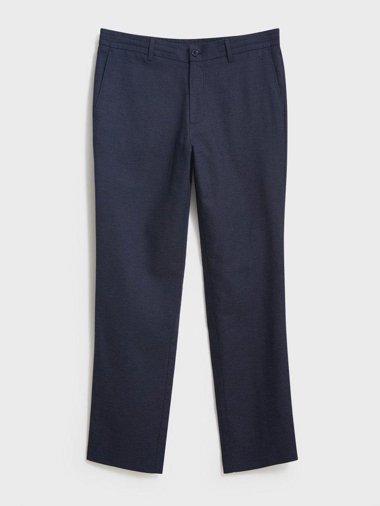 Abbott Linen Trouser in FR NAVY - FLAT FRONT