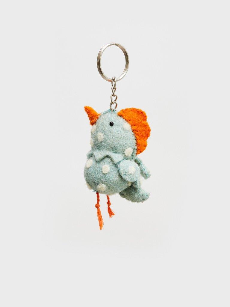 Speckled Hen Keyring in BLUE MLT - FLAT FRONT