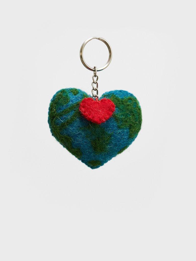 Mother Earth Keyring in DEEP GRN - FLAT FRONT