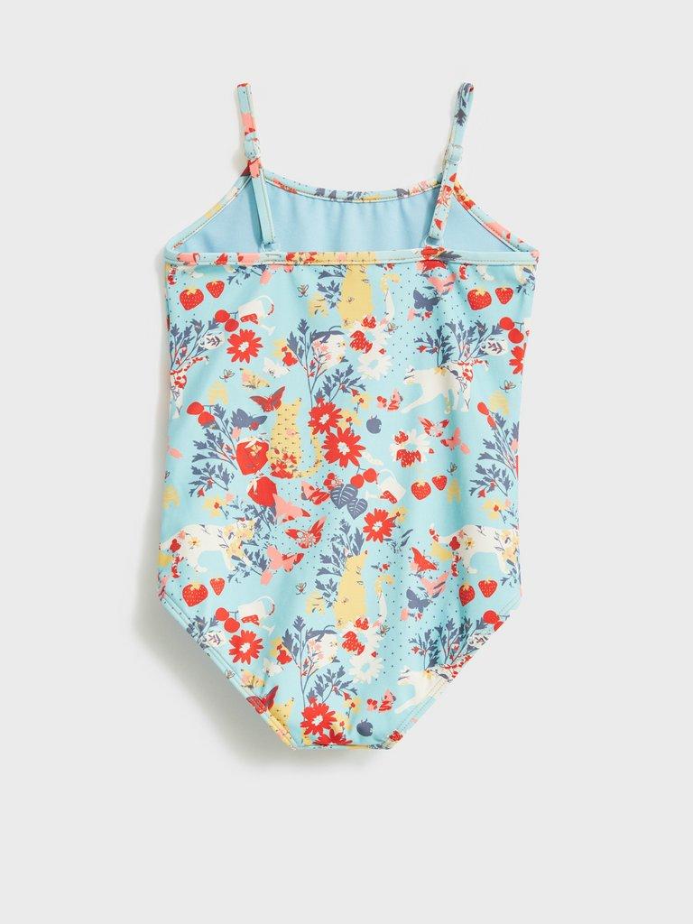 Garden Print Swimsuit in BLUE MLT - FLAT BACK