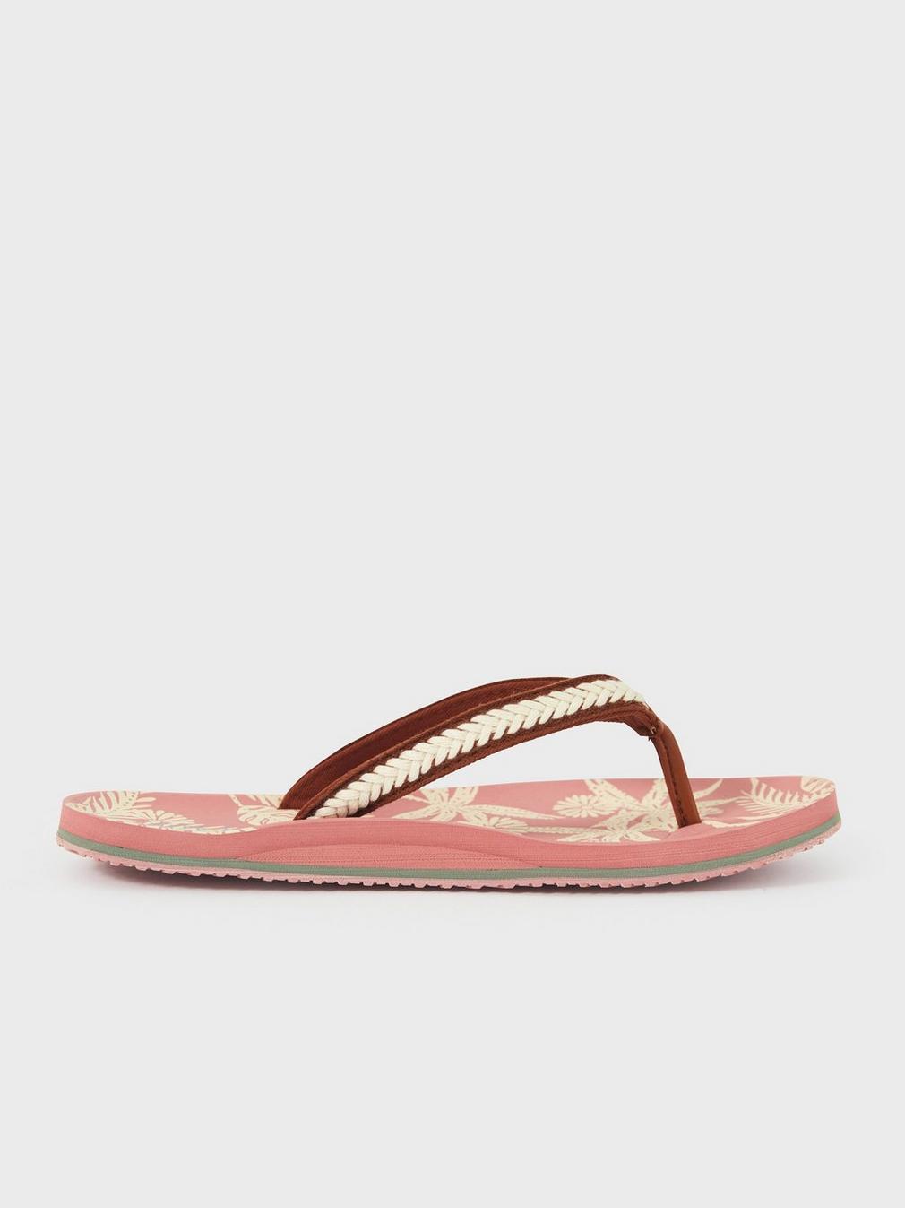 Eva Flip Flop in PINK MLT - MODEL FRONT