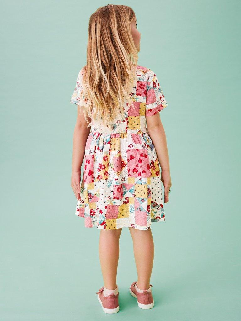 Tulip Dress in PINK MLT - MODEL BACK