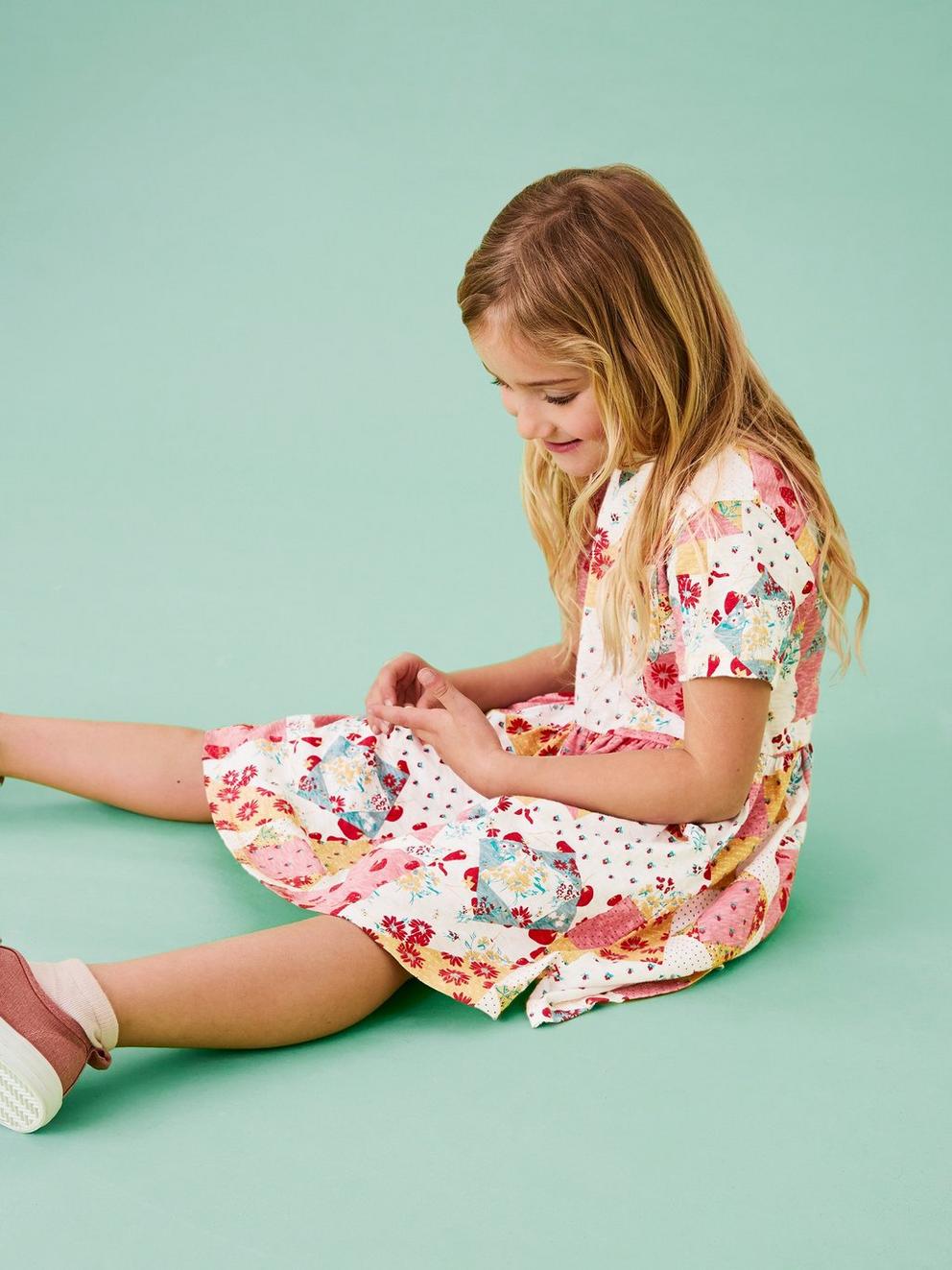 Tulip Dress in PINK MLT - MODEL DETAIL
