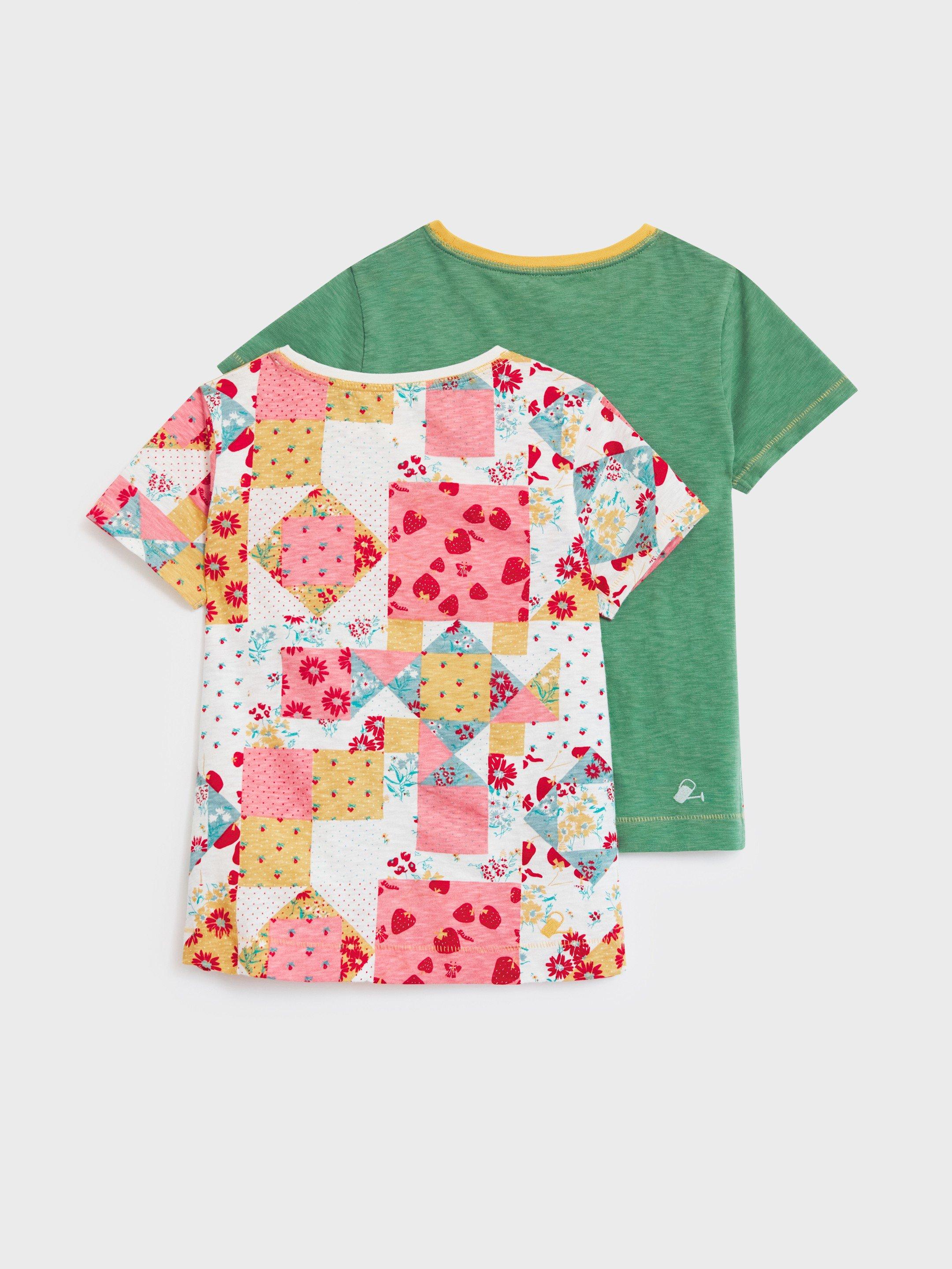 Tulip Tee 2 Pack in GREEN MLT - FLAT BACK