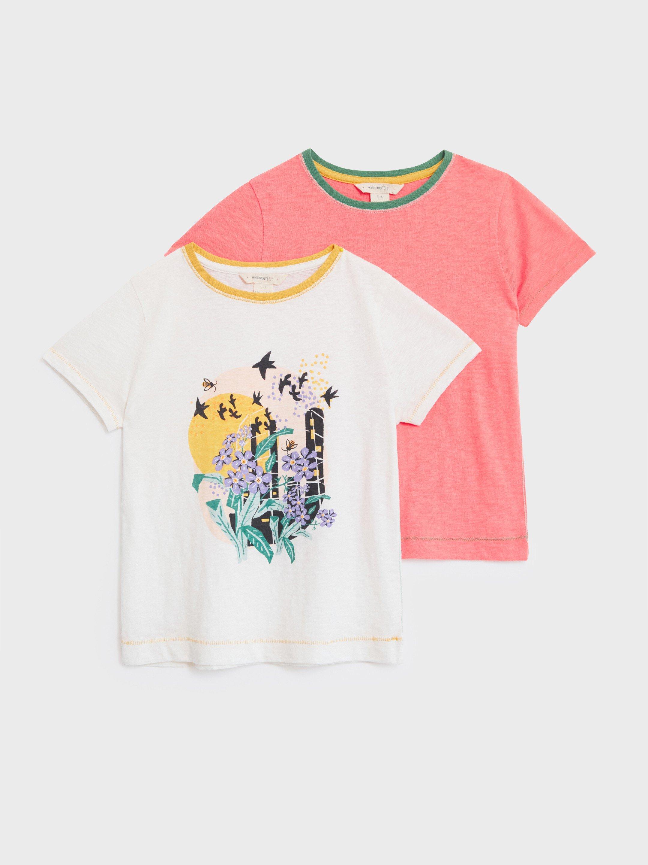 Tulip Tee 2 Pack in PINK MULTI | White Stuff