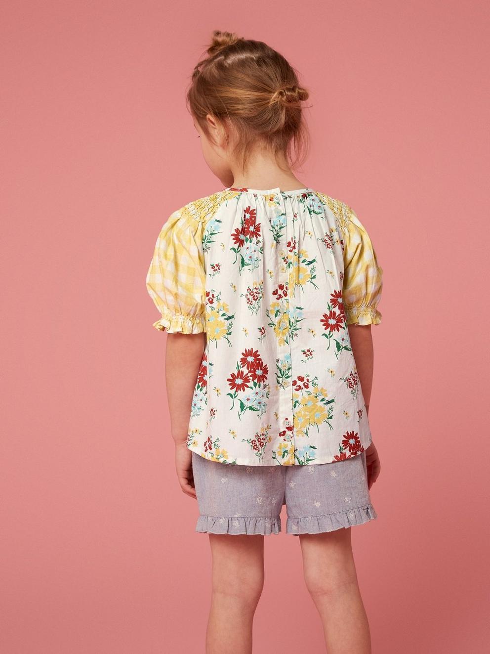 Jasmine Top Kids in IVORY MLT - MODEL BACK