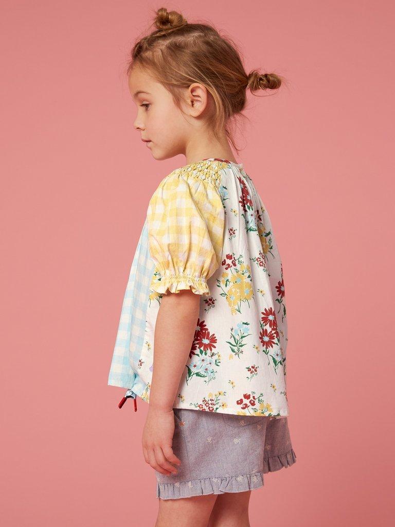 Jasmine Top Kids in IVORY MLT - MODEL DETAIL