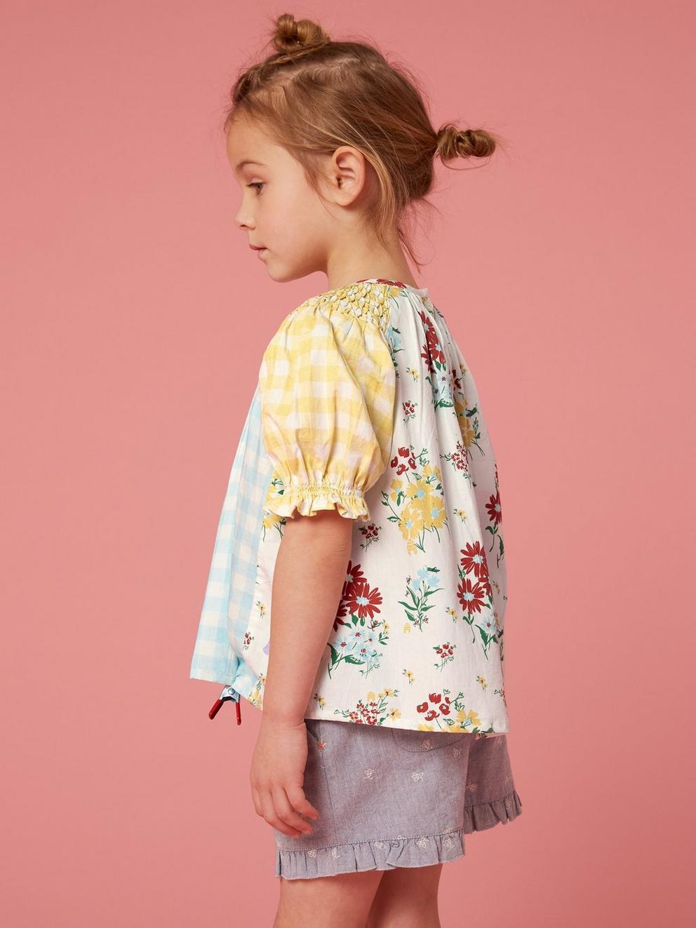 Jasmine Top Kids in IVORY MLT - MODEL DETAIL